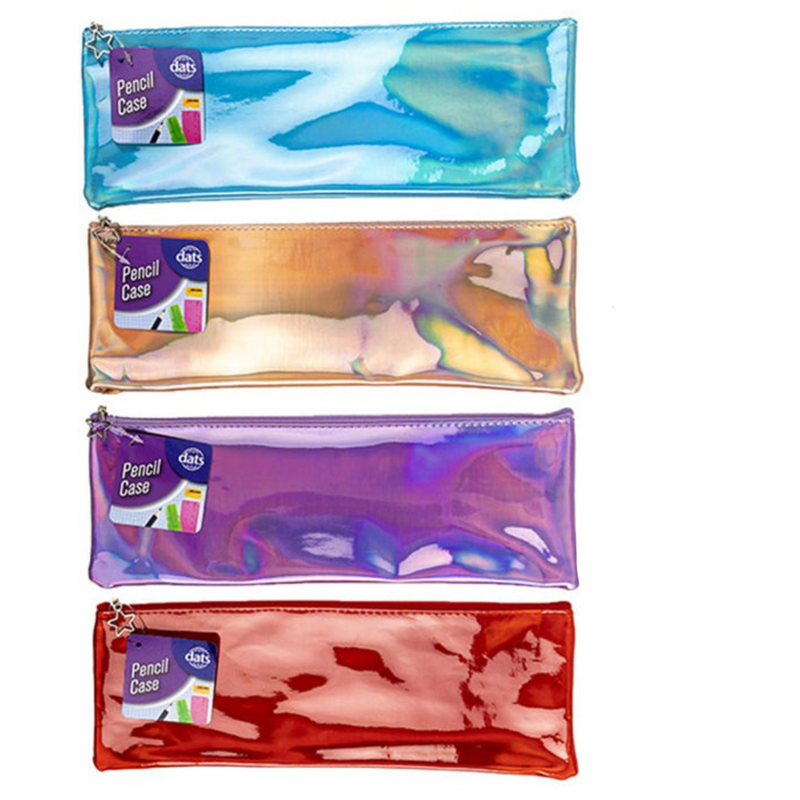 Ronis Pencil Case 1 Zipper Iridescent 320x110mm Assorted