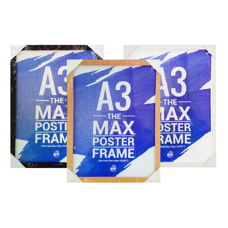 Ornate black A3 photo frame 30x42cm made from 100% timber decorative picture frame for posters, prints and certificates