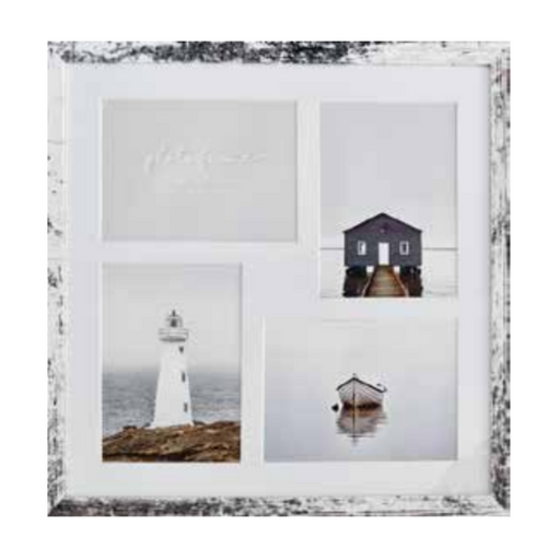 Ronis Photo Frame Collage Coastal Inserts 40x40cm Matted 4 Windows