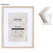 Chester double matted photo frame 30.5x40.6cm in light wood finish for wall art – thumbnail