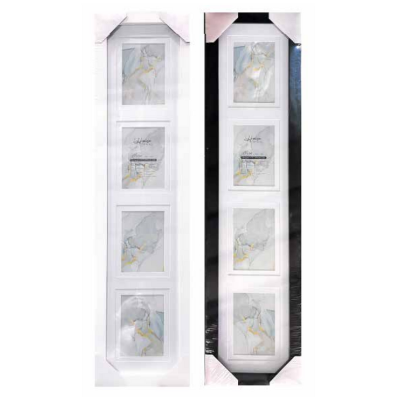 Ronis Photo Frame Double Matted Connor Black & White 4 Window Collage 86.8x18cm Assorted