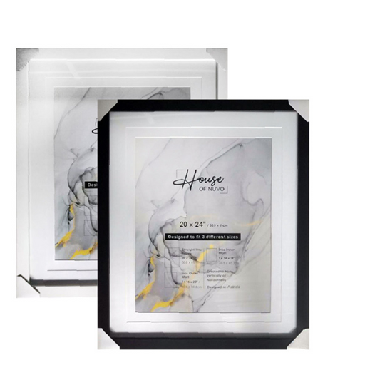 Connor double matted photo frame 50x60cm black and white assorted gallery style wall frame