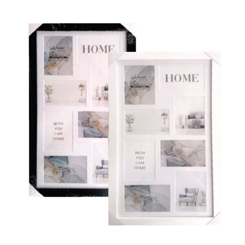 Ronis Photo Frame Double Matted Connor Black & White 8 Window Collage 33x61cm Assorted