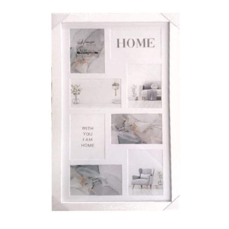 Ronis Photo Frame Double Matted Connor Black & White 8 Window Collage 33x61cm Assorted