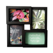 Ronis Photo Frame Josie Black & White Collage 4 Window 28.7x28.7x2.5cm Assorted