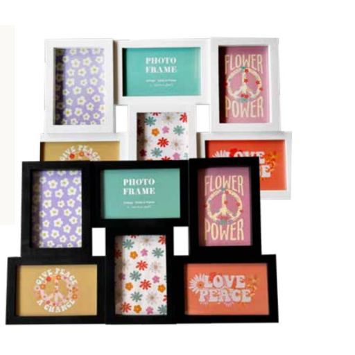 Ronis Photo Frame Josie Black & White Collage 6 Window 45.5x29x2.5cm Assorted