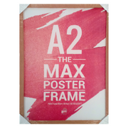 Ornate A2 photo frame made from 100% timber in natural wood finish, 42.0x59.4cm, decorative picture frame for posters and art prints – thumbnail