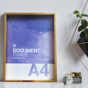 Photo Frame Quinn metallic box frame A4 21x29.7cm modern picture frame – thumbnail