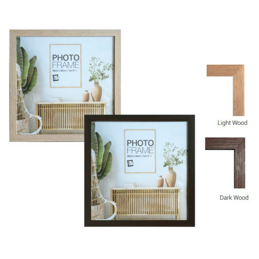 Photo Photo Frame Raddison Dark Brown Light Brown Mixed MDF 30x30cm Assorted