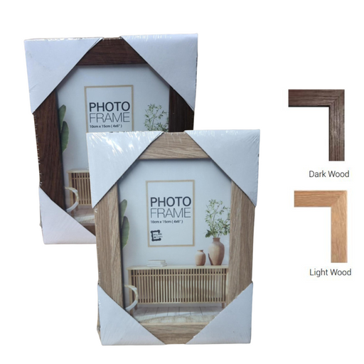 Ronis Photo Frame Raddison Dark Brown Light Brown Mixed MDF Frame 10x15cm Assorted