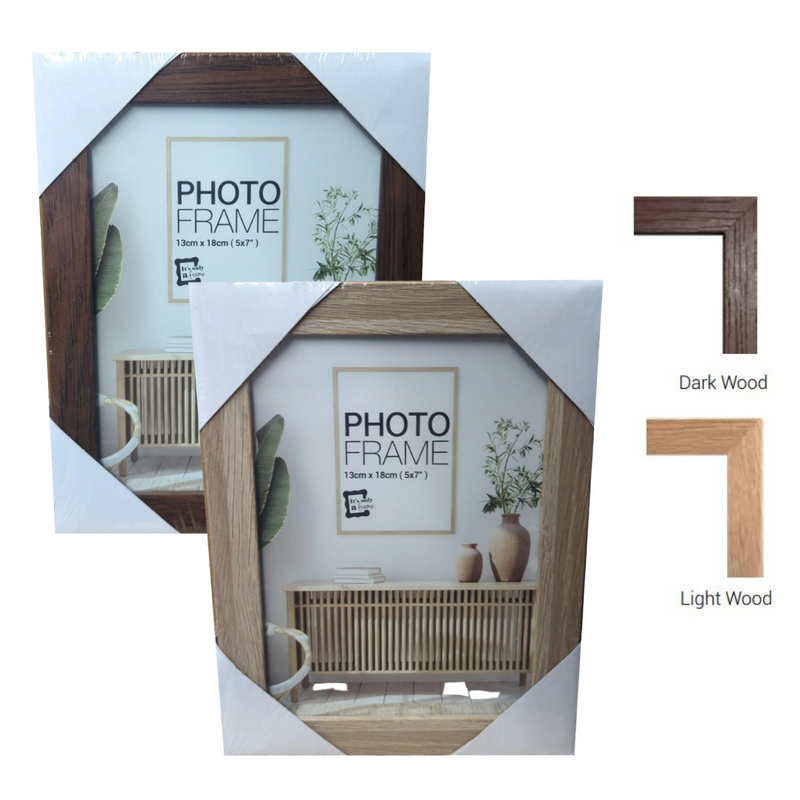 Ronis Photo Frame Raddison Dark Brown Light Brown Mixed MDF Frame 13x18cm Assorted