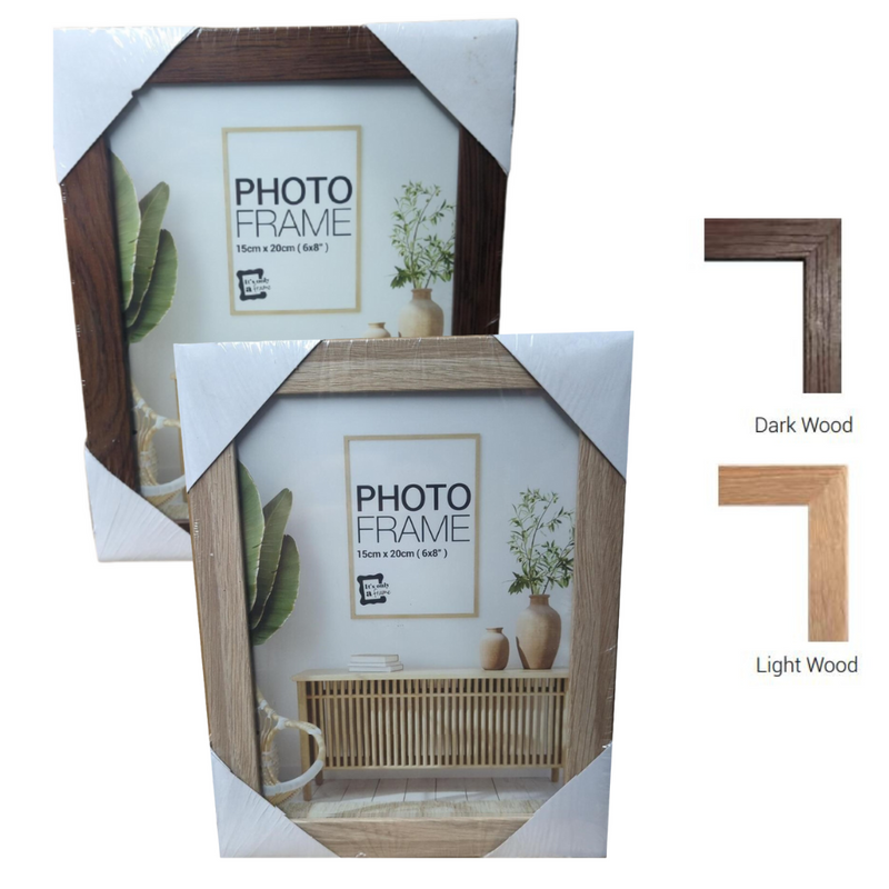 Ronis Photo Frame Raddison Dark Brown Light Brown Mixed MDF Frame 15x20cm Assorted