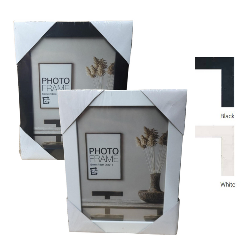 Ronis Photo Frame Raddison White & Black Mixed MDF Frame 13x18cm Assorted
