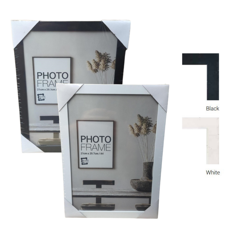 Ronis Photo Frame Raddison White & Black Mixed MDF Frame 21cmx29.7cm Assorted