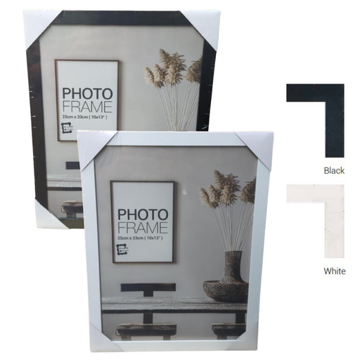 Photo Photo Frame Raddison White & Black Mixed MDF Frame 25x33cm Assorted