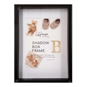 Black A3 shadow box photo frame 29.7x42cm with deep profile, modern box frame for prints, photos, certificates and keepsakes – thumbnail