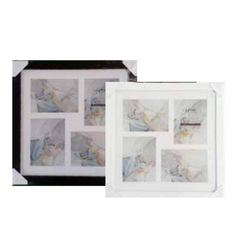 Ronis Photo Frame Single Matted Connor 4 Window Collage 40x40cm Assorted