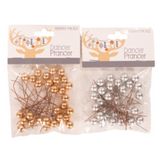 1cm assorted gold and silver decorative picks for crafts and holiday décor