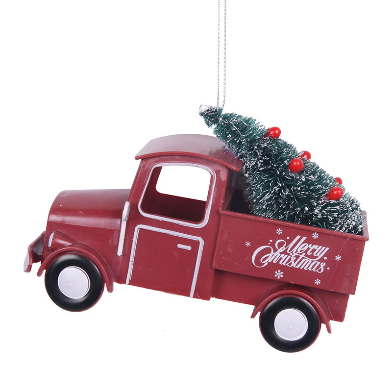 Ronis Pickup Truck with Tree Red