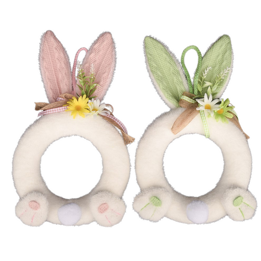 Pink Fabric Rabbit Wreath Assorted