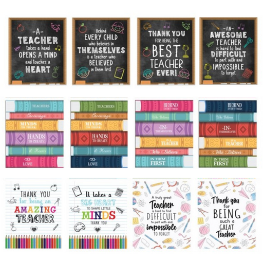 Ronis Plaque Teacher Appreciation with Stand Designs 14x12x0.9cm Assorted