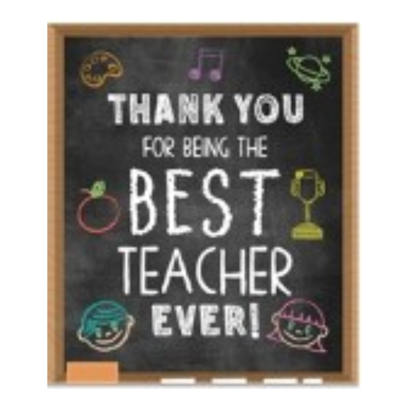 Ronis Plaque Teacher Appreciation with Stand Designs 14x12x0.9cm Assorted
