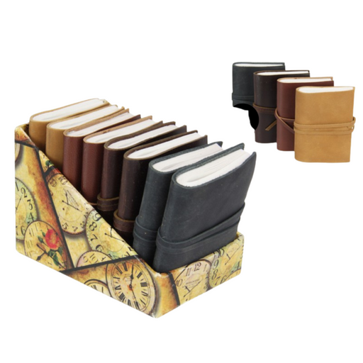 Ronis Pocket Leather Journal 10x8cm Assorted