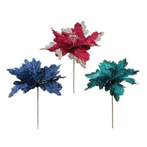 Ronis Poinsettia Rich Dark Velvet 30cm Assorted
