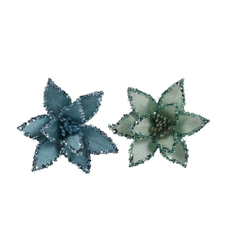 Ronis Poinsettia With Clip 20cm Assorted