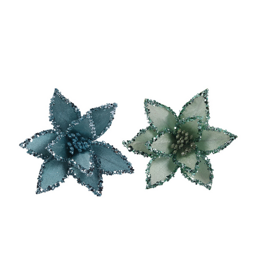 Ronis Poinsettia With Clip 20cm Assorted