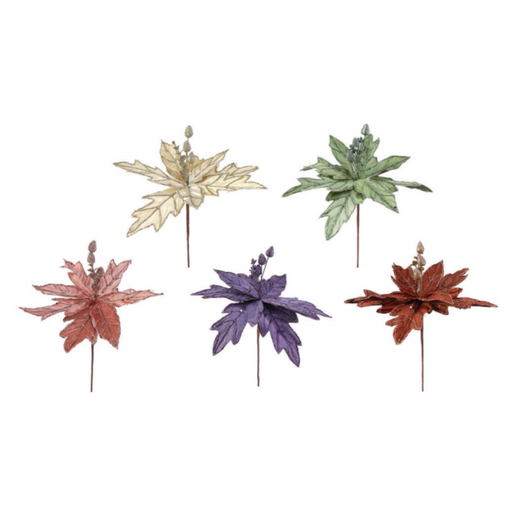Ronis Poinsettia Woodland Velvet 27cm Assorted
