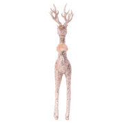 Champagne polyfoam reindeer Christmas figurine, 52cm tall