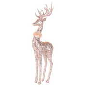 Champagne polyfoam reindeer Christmas figurine, 52cm tall