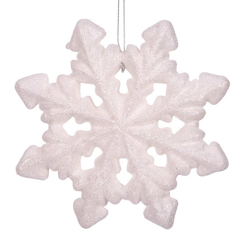 21cm white polyfoam snowflake Christmas decoration for festive and winter décor