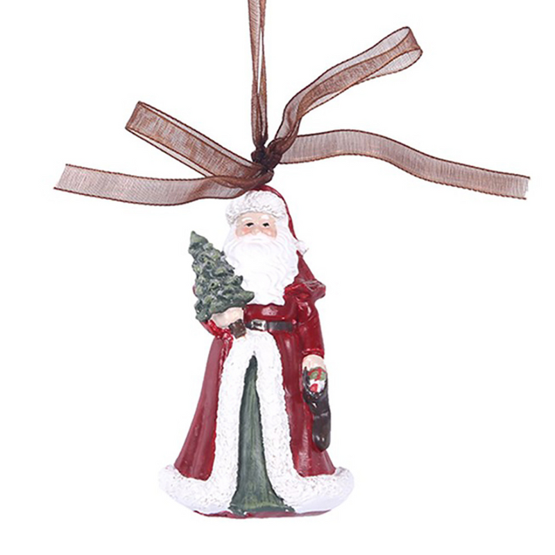 Polyresin Santa Christmas Tree Ornament 8.5cm