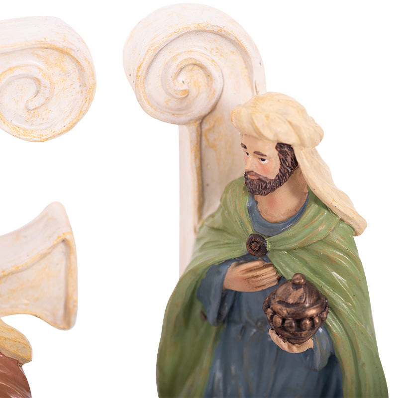 Christmas Polyresin Noel Nativity Sign for Mantel or Centerpiece