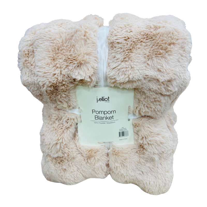 Ronis Pompom Blanket 2.8kg 180x200cm Blush