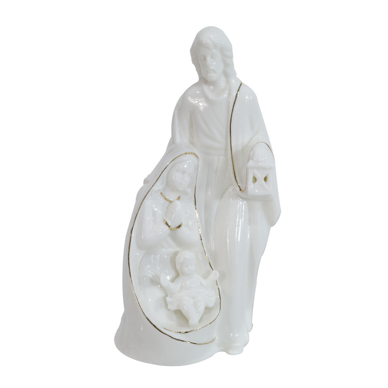 Ronis Porcelain Nativity Scene White/Gold