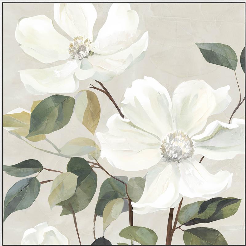 Posy Parade painting 83x83cm square statement wall art for modern home décor