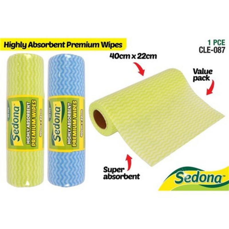 Ronis Premium Cleaning Wipes 20pce 40x22cm 2 Asstd