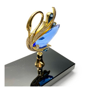 Ronis Premium Clock Crystal Swan 17cm Blue