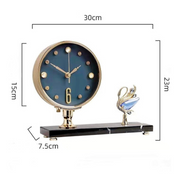 Ronis Premium Clock Crystal Swan 17cm Blue