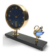 Ronis Premium Clock Crystal Swan 17cm Blue