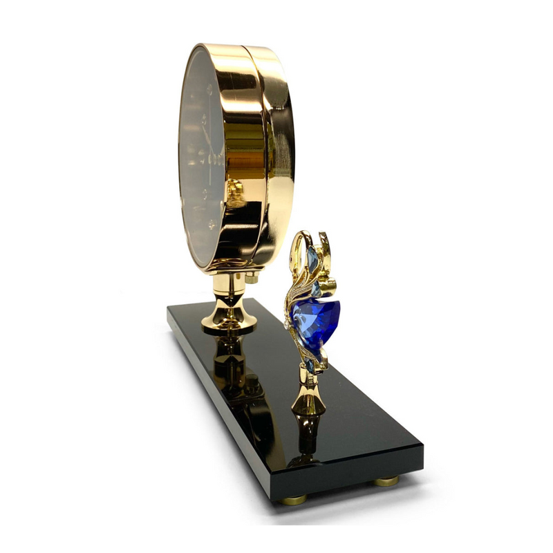 Ronis Premium Clock Crystal Swan 17cm Blue