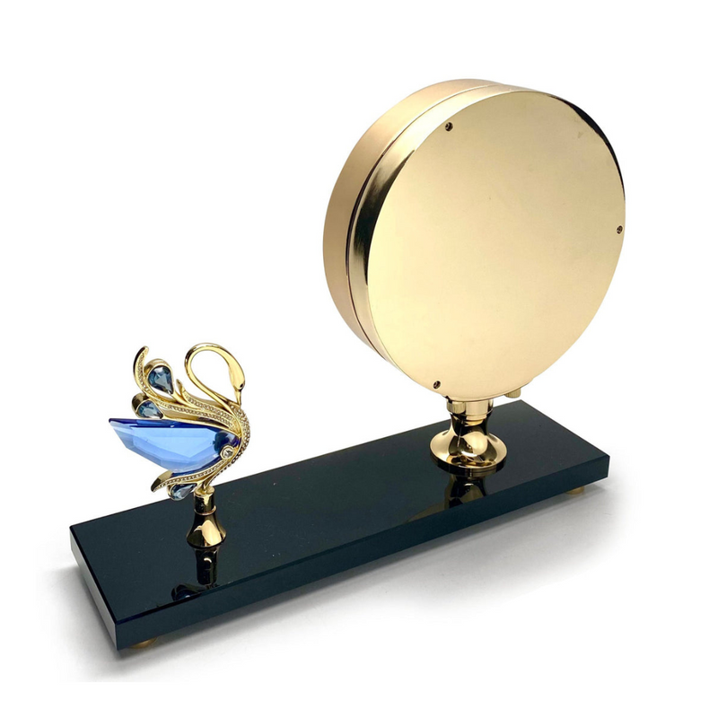 Ronis Premium Clock Crystal Swan 17cm Blue