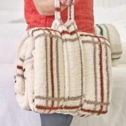 Ronis Printed Sherpa Throw 210gsm 180x200cm Pecan