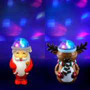 Ronis Projector Light Rotating Santa and Reindeer 14.5x7.5x15.5cm Assorted