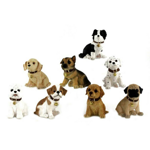 Ronis Puppy with Gold Bell 14cm Assorted