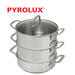Pyrolux Pyrosteel 3Tier Steamer Set 24cm