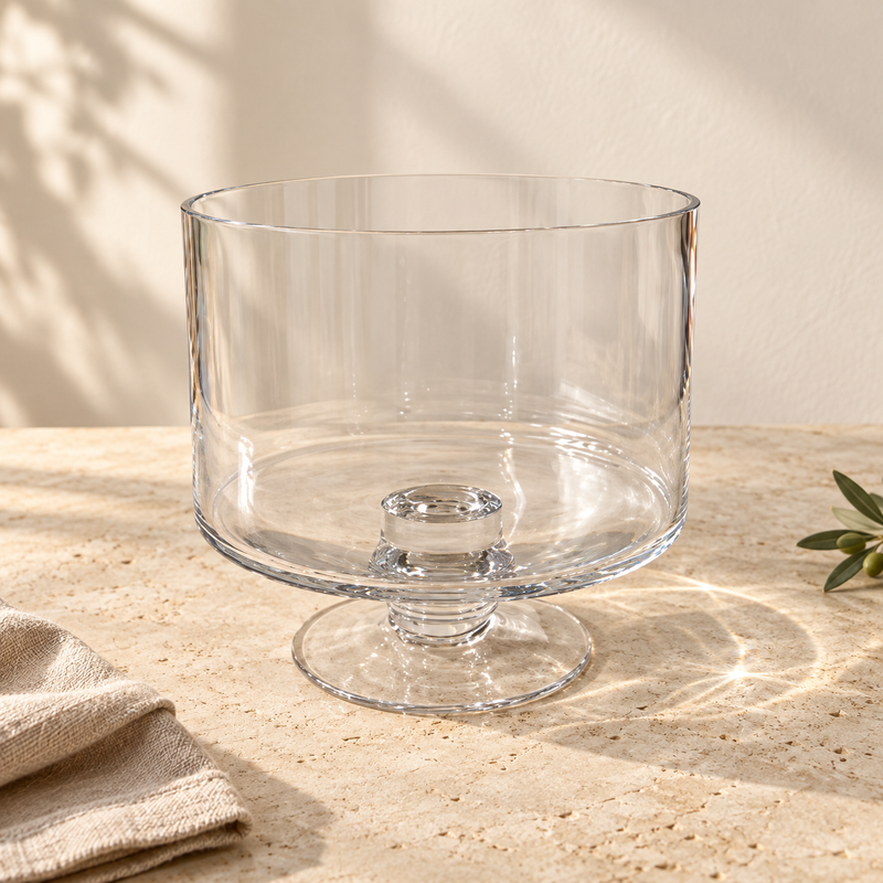 glass trifle dessert bowl measuring 20 x 12.5 x 20cm